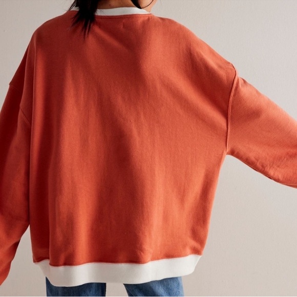 NWOT Free People We The Free | Classic Crew Colorblock Sweatshirt | Small - Picture 4 of 16